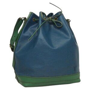 Authentic LOUIS VUITTON Epi Noe Shoulder Bag Bicolor Green Blue M44044 LV
